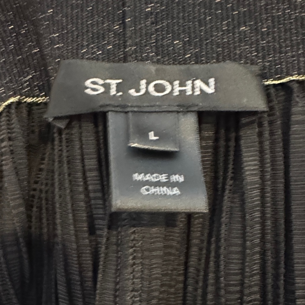 St. John Metallic Pleated Midi Skirt - Picture 4 of 10